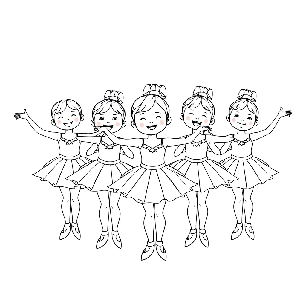 Ballerina coloring page preview