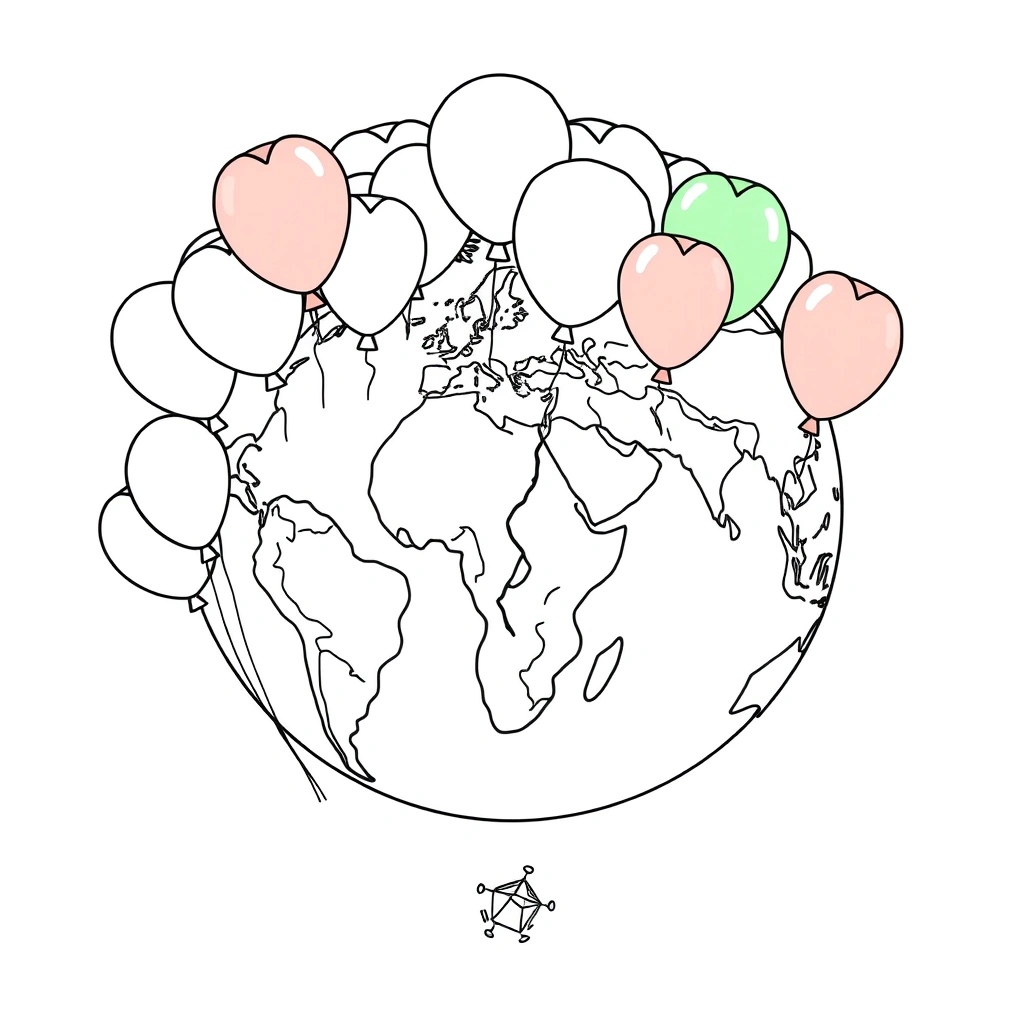 Balloon coloring page preview