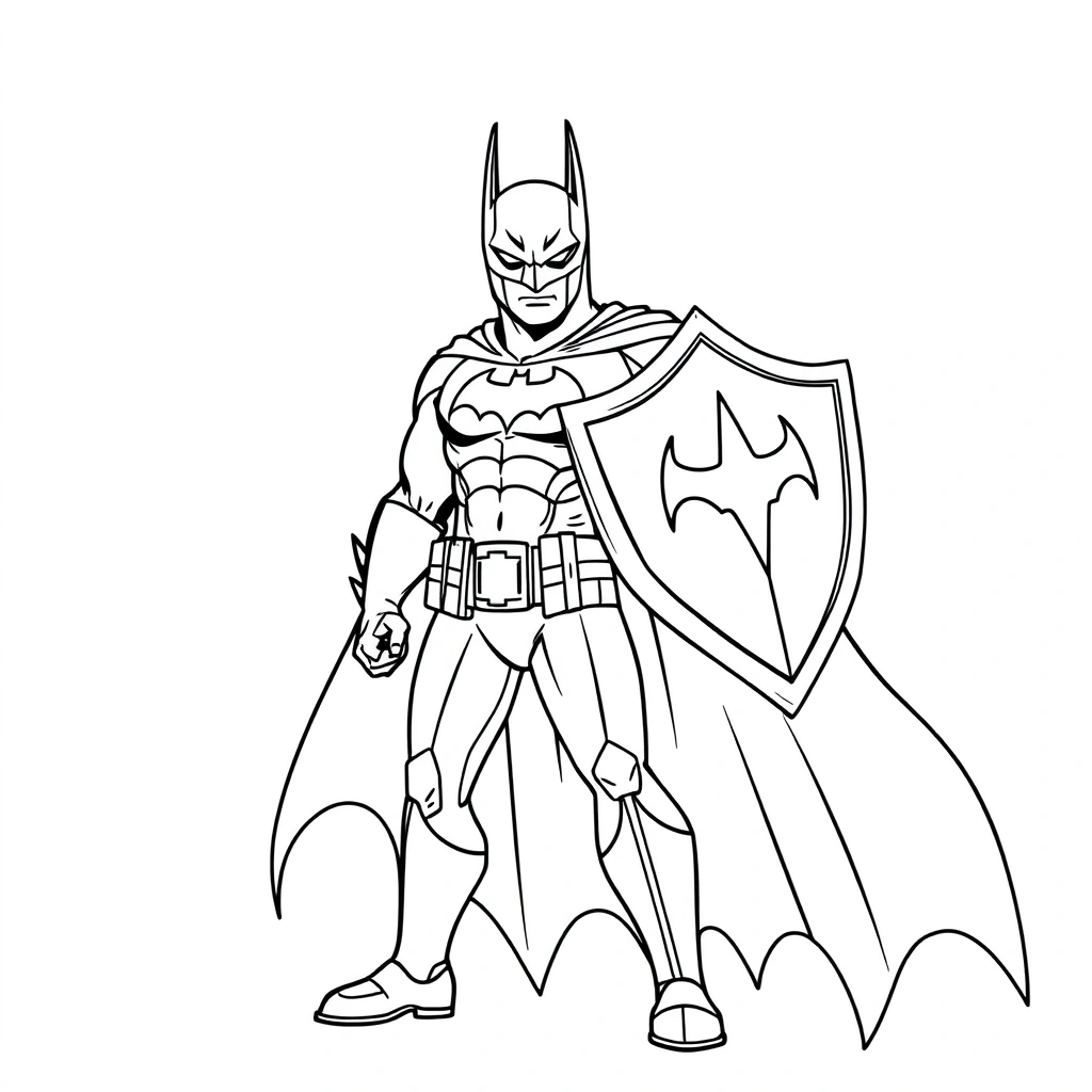 Batman coloring page preview