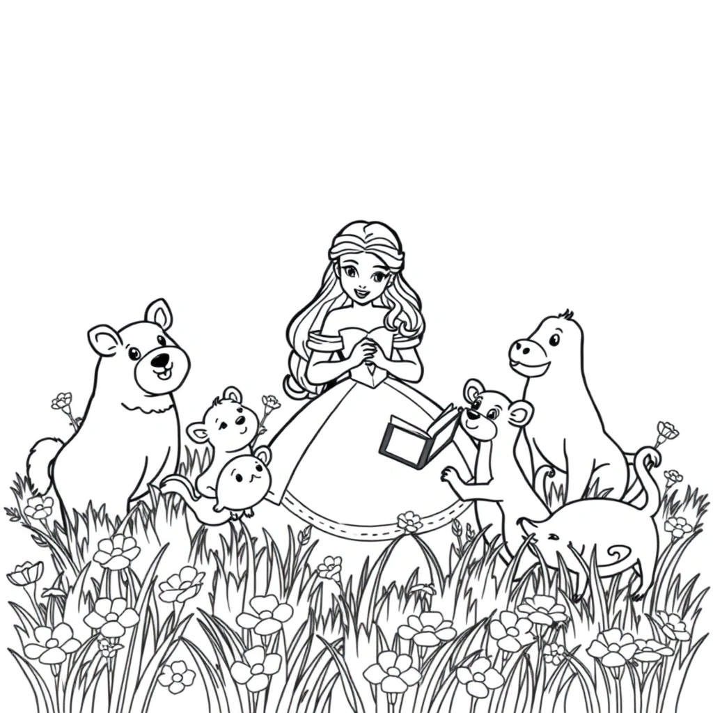 Beauty And The Beast coloring page preview