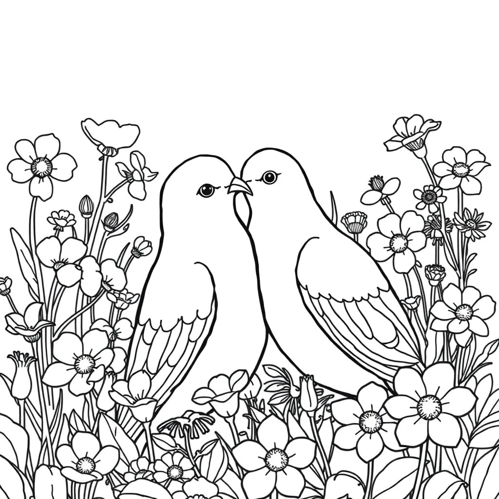 Bird coloring page preview