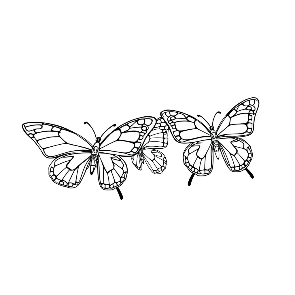 Butterfly coloring page preview