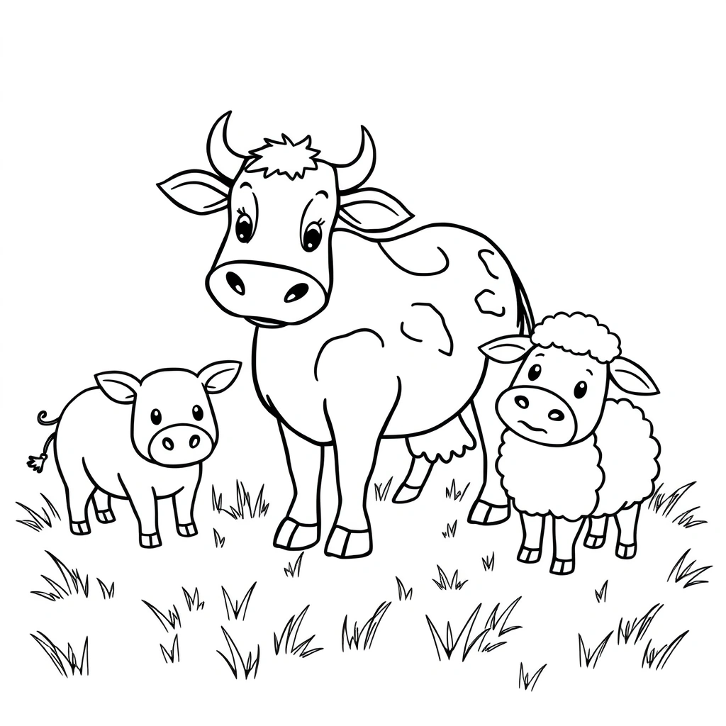 Cute Animal coloring page preview