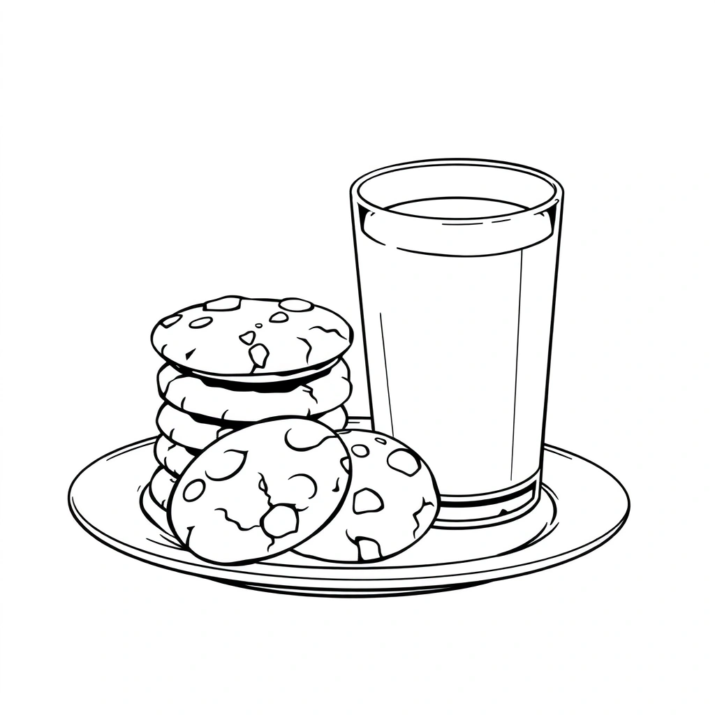 Dessert coloring page preview