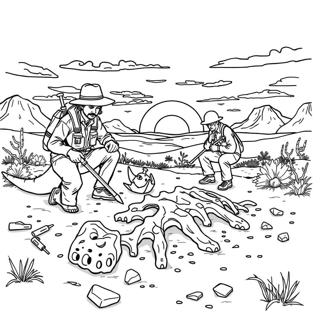 Dinosaur coloring page preview