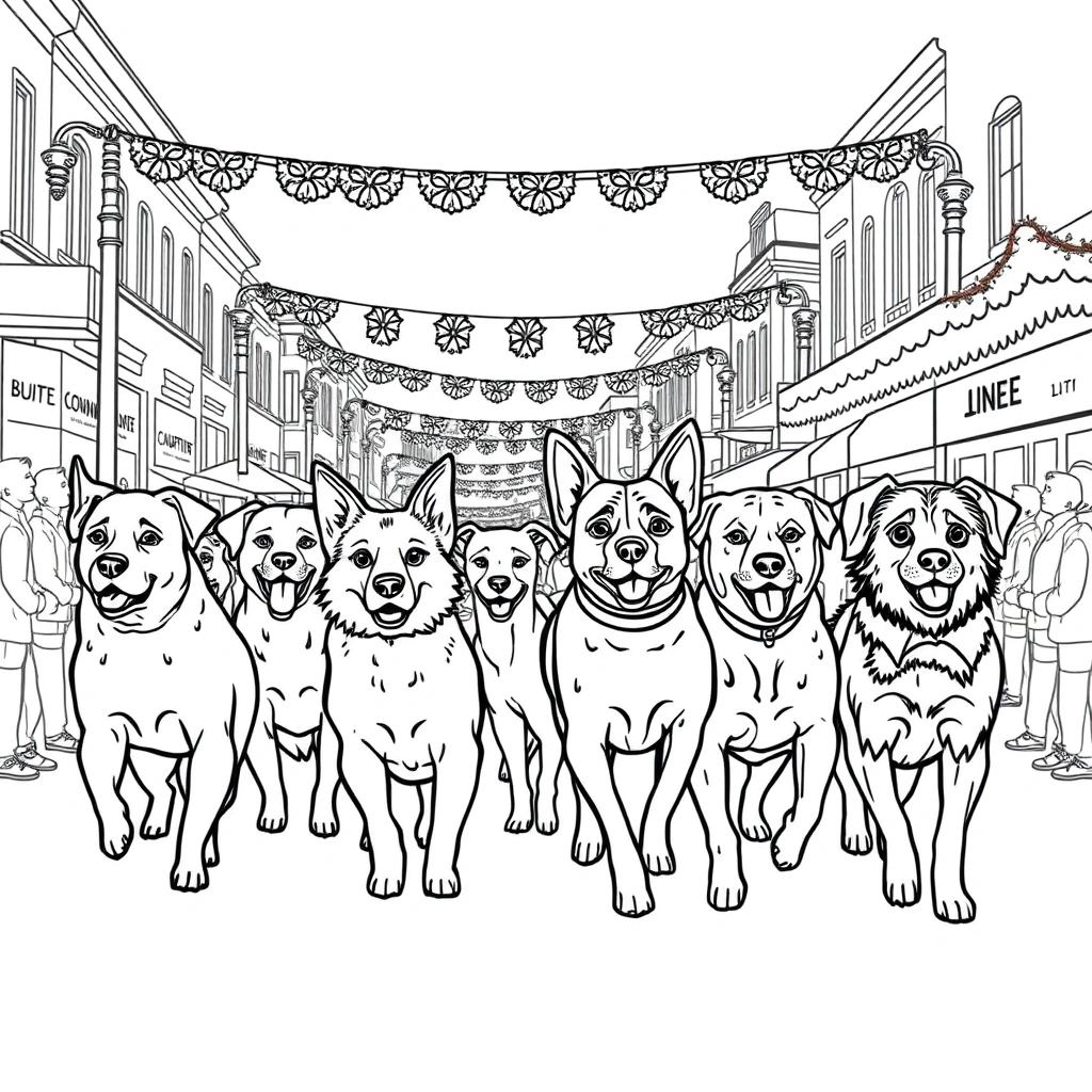 Dog coloring page preview