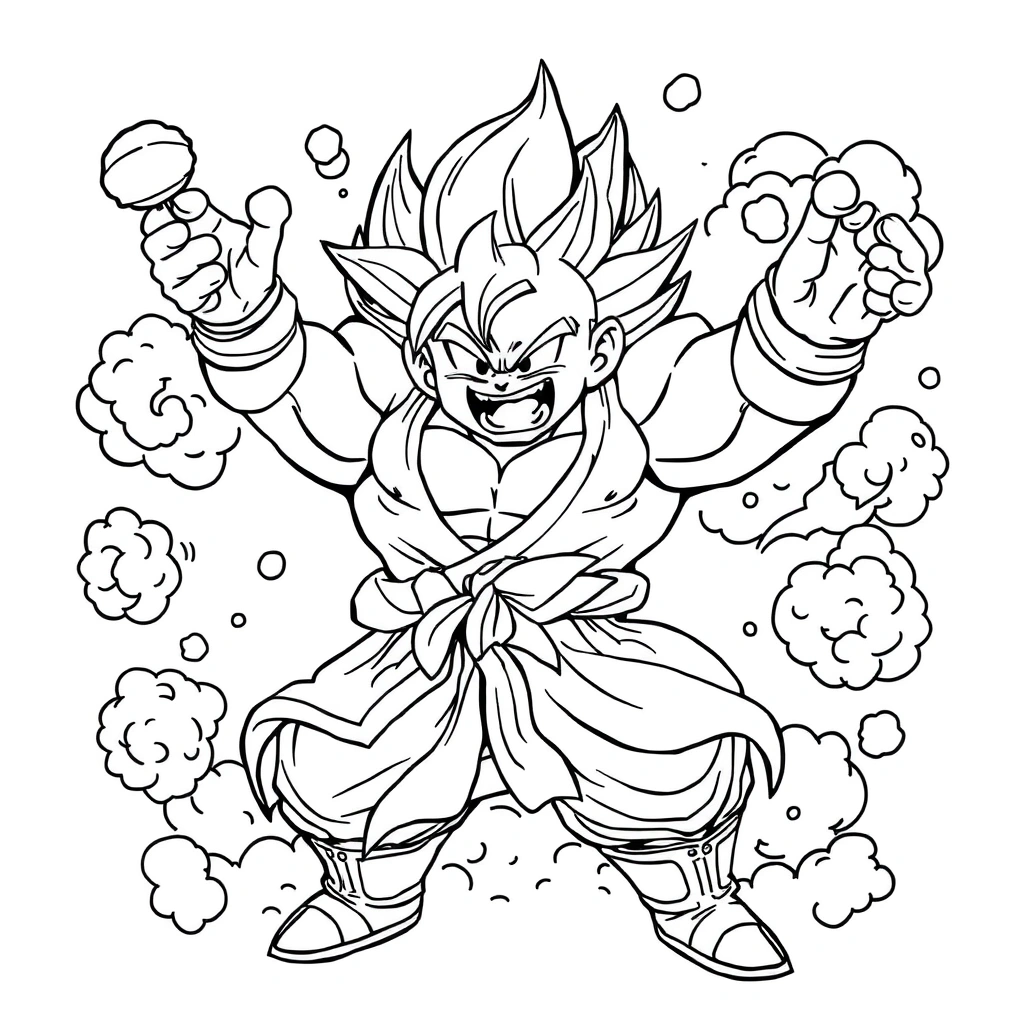 Dragon Ball Z coloring page preview