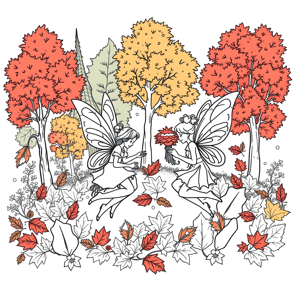 Fairy coloring page preview