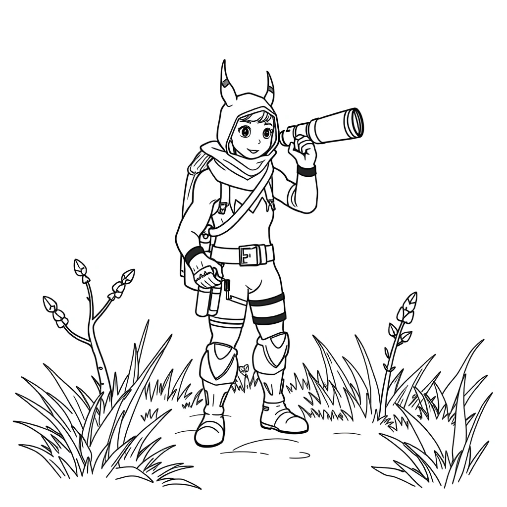 Fortnite coloring page preview