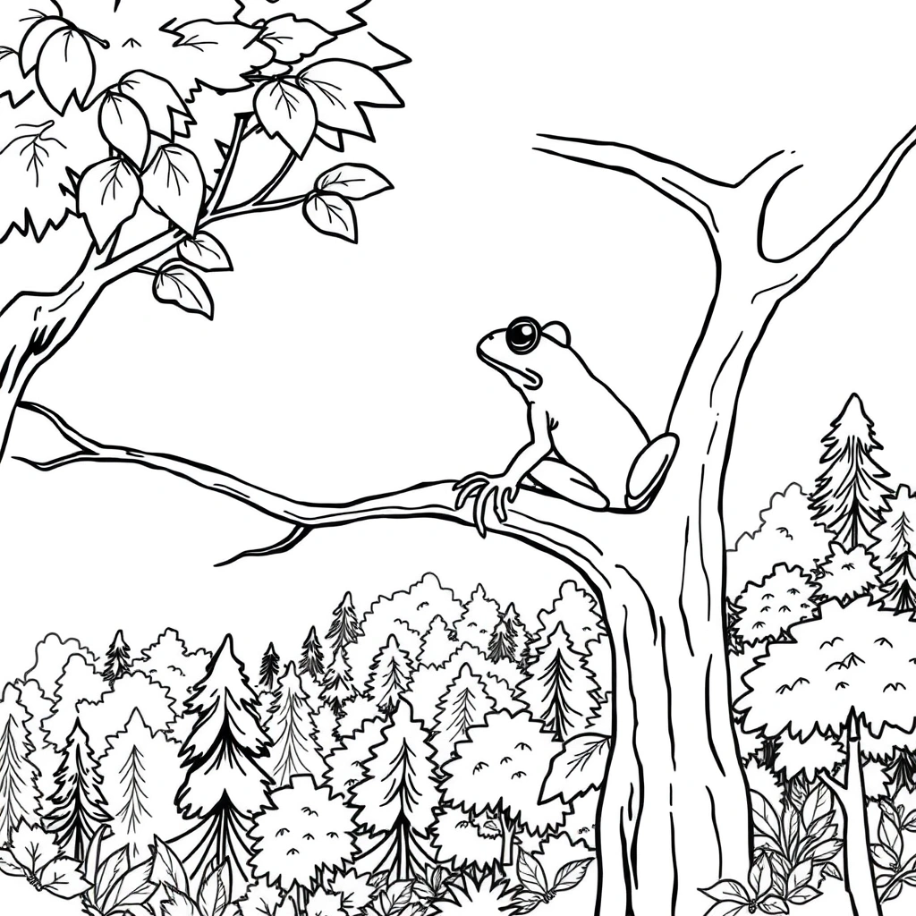 Frog coloring page preview