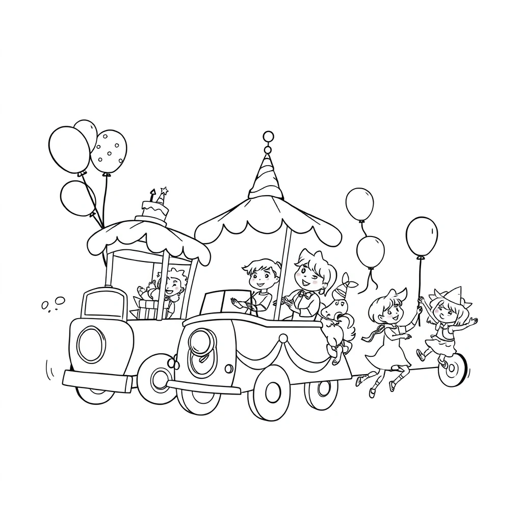 Happy Birthday coloring page preview