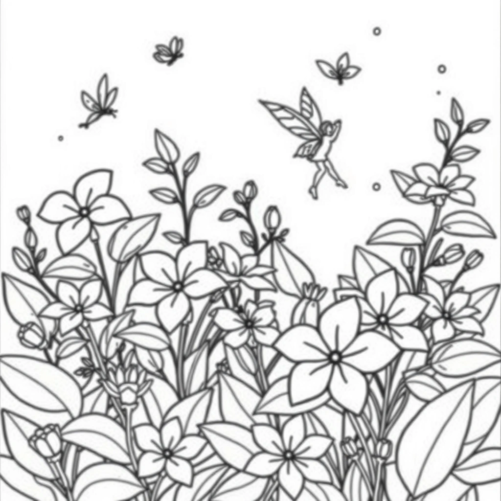 Jasmine coloring page preview