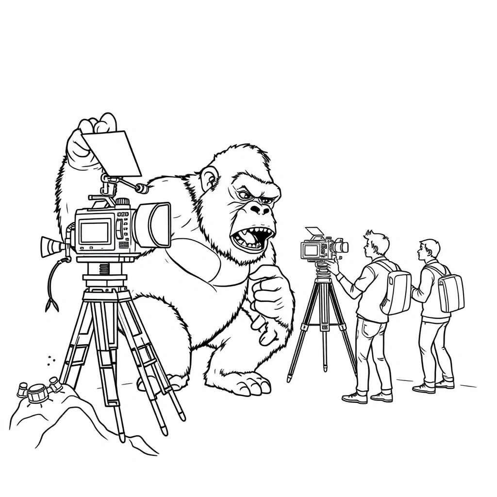 King Kong coloring page preview