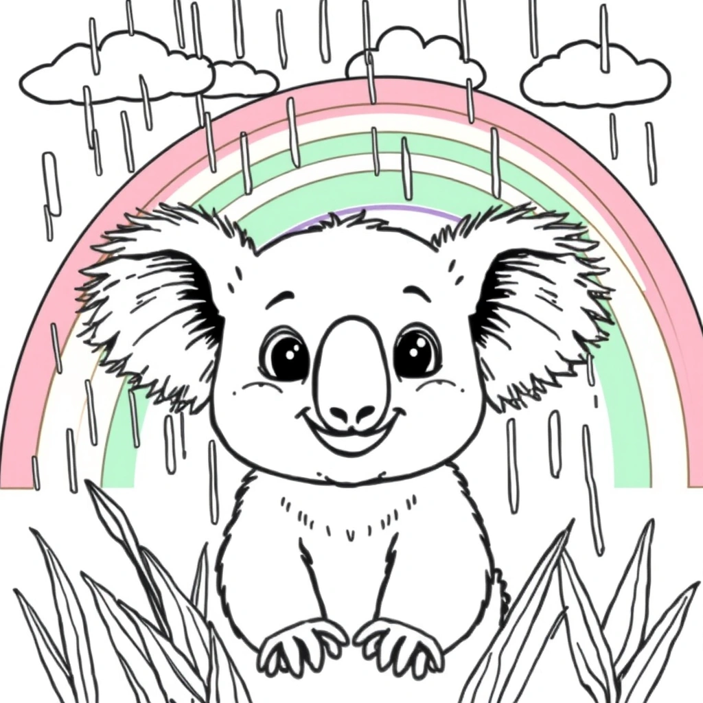 Koala coloring page preview