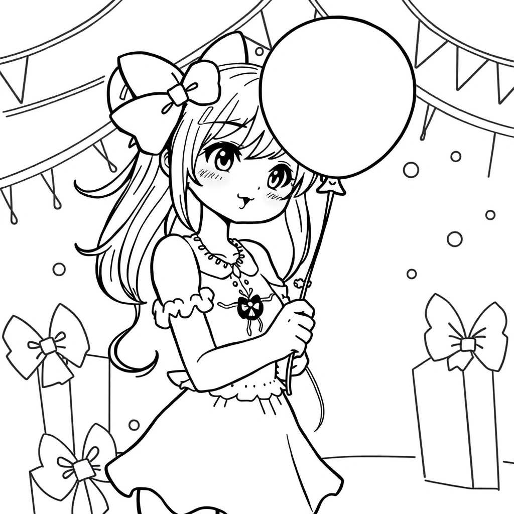 Kuromi coloring page preview