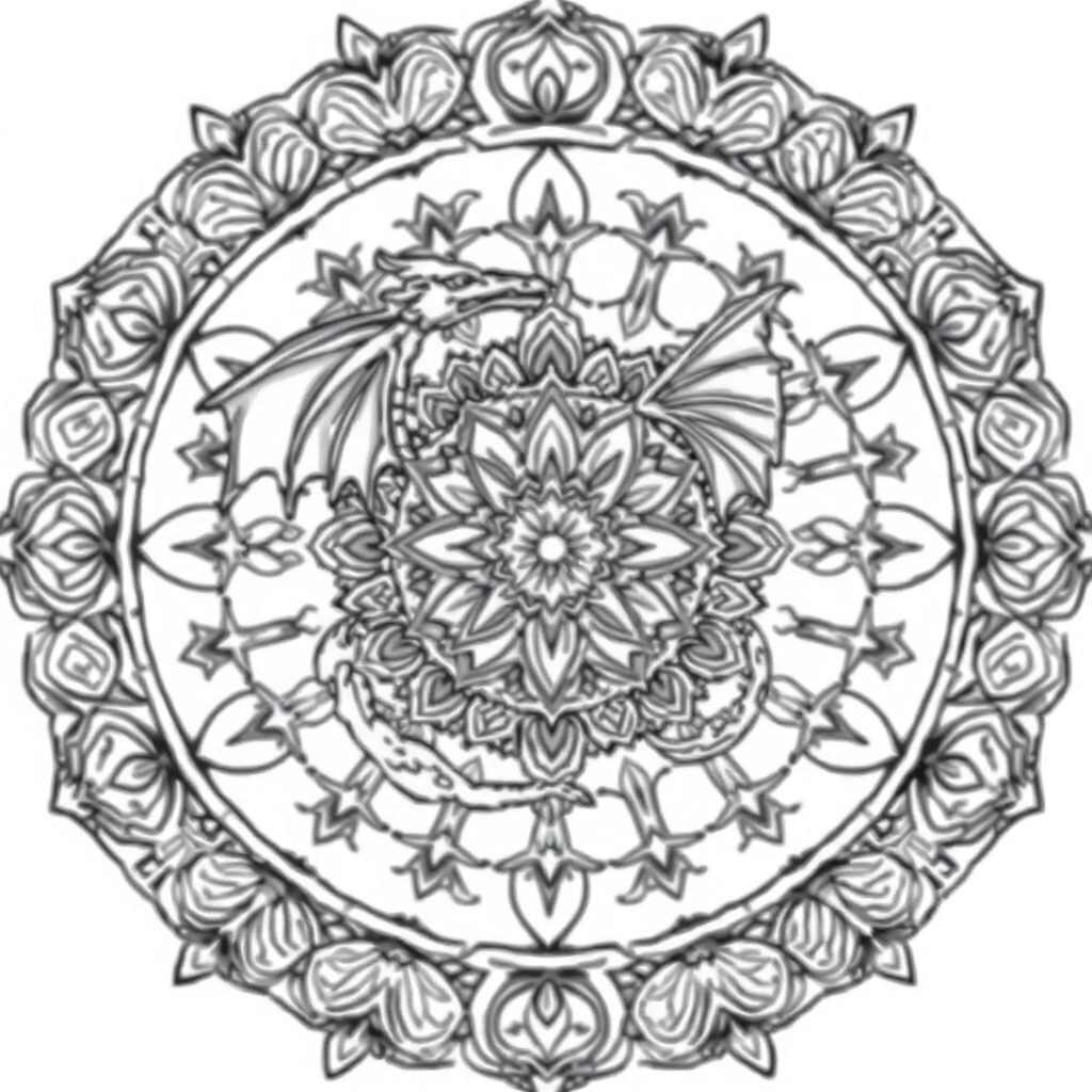 Mandala coloring page preview