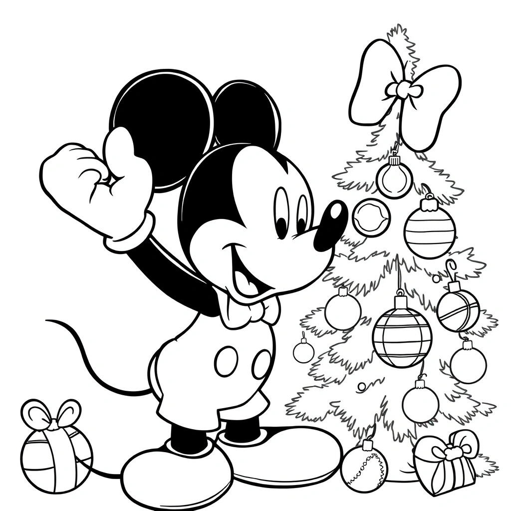 Mickey Mouse coloring page preview