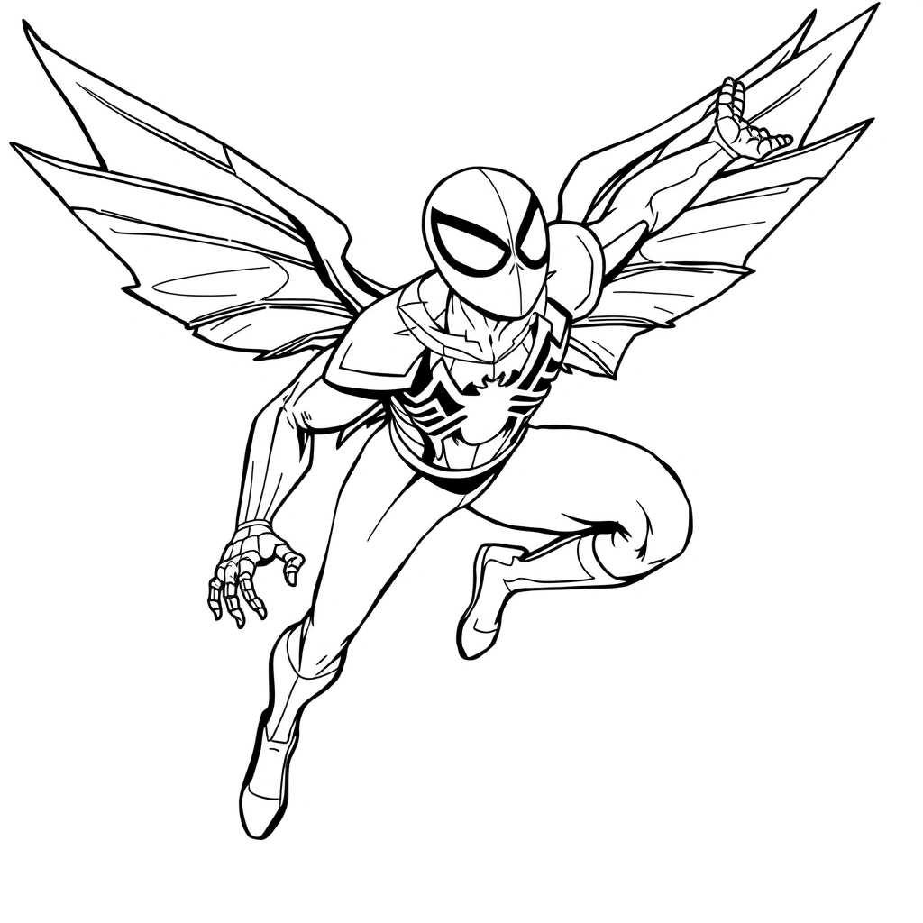 Miles Morales coloring page preview