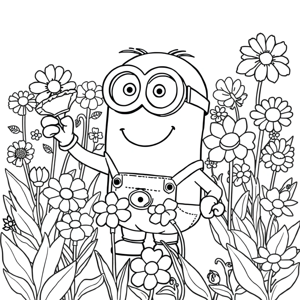 Minion coloring page preview