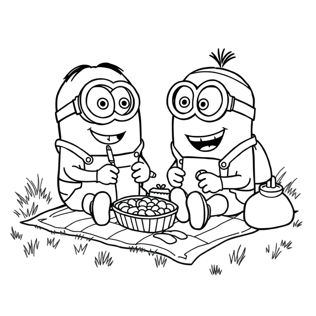 Minion coloring page preview