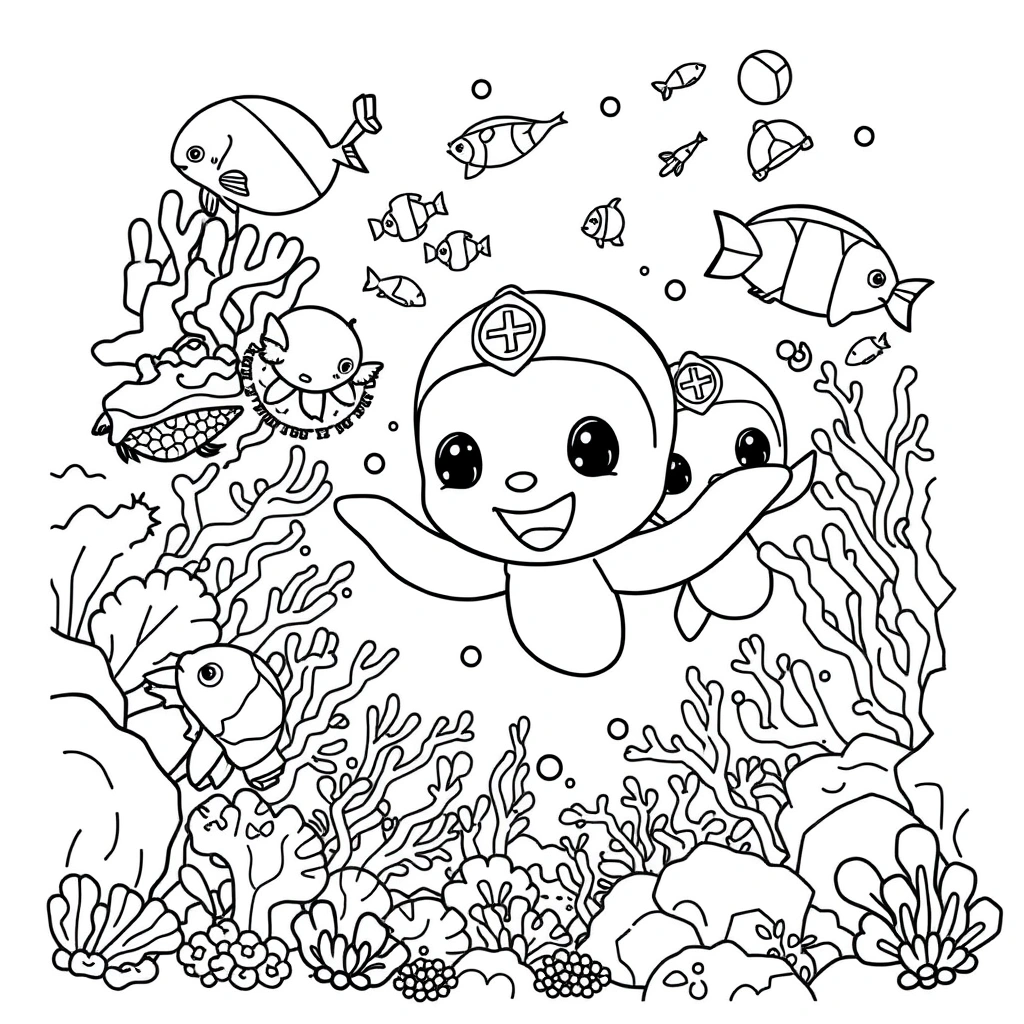 Octonauts coloring page preview