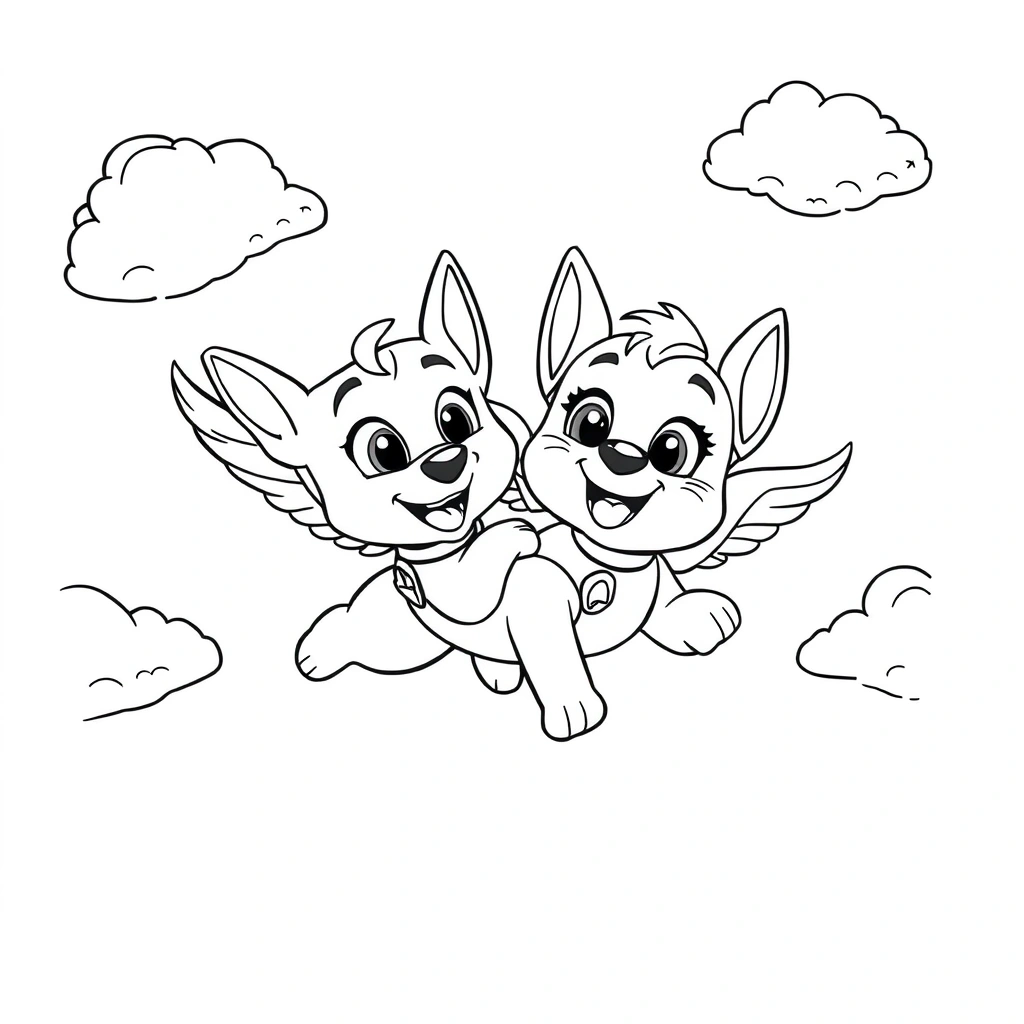 Paw Patrol coloring page preview