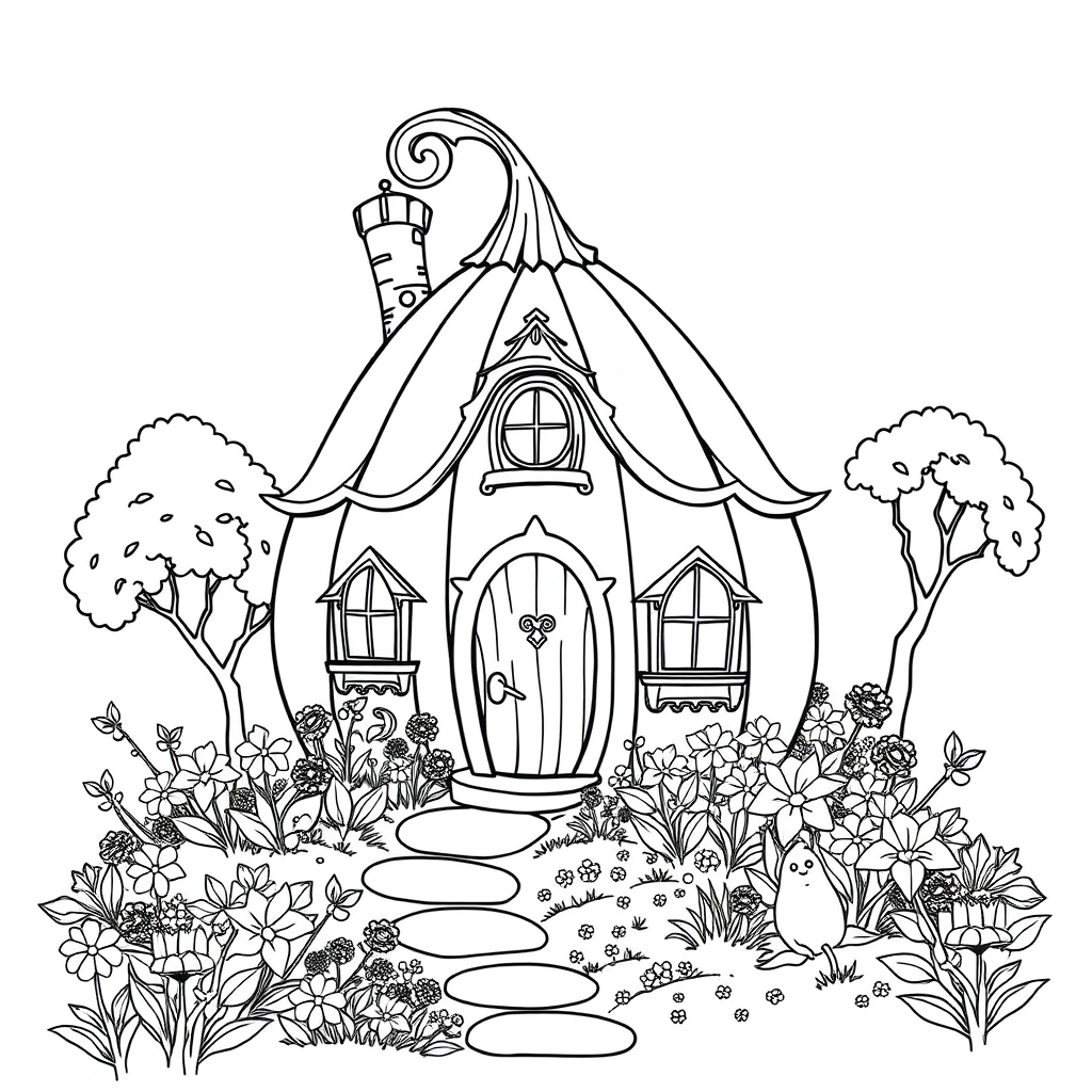 Pumpkin coloring page preview