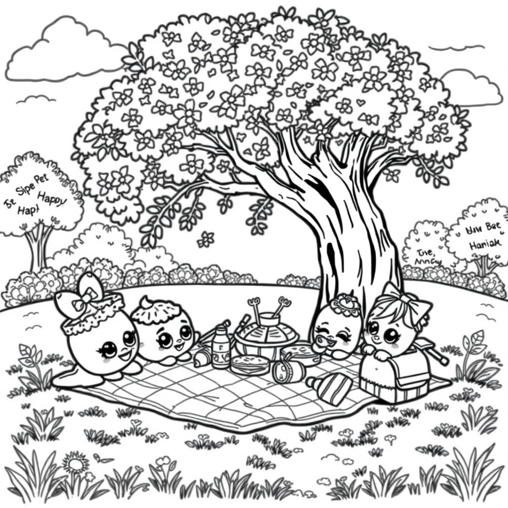 Shopkins coloring page preview