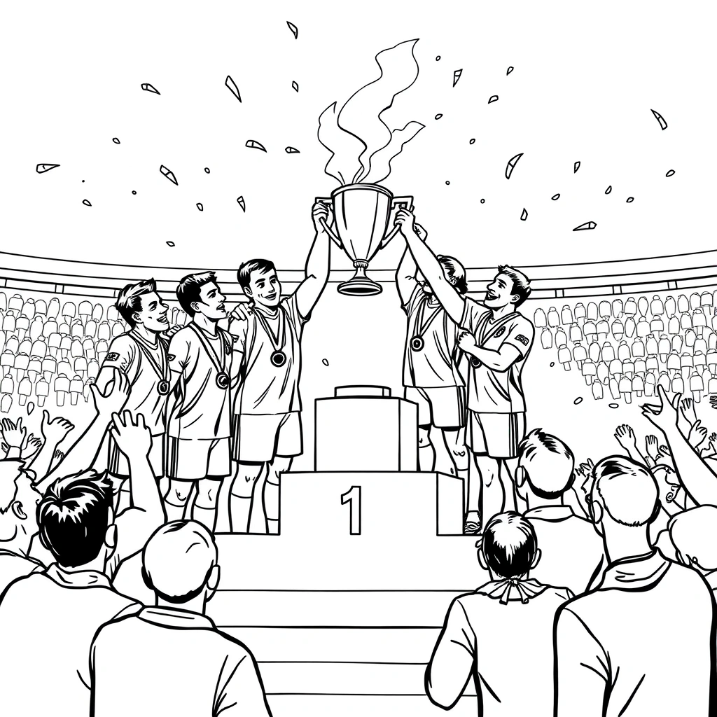 Soccer coloring page preview