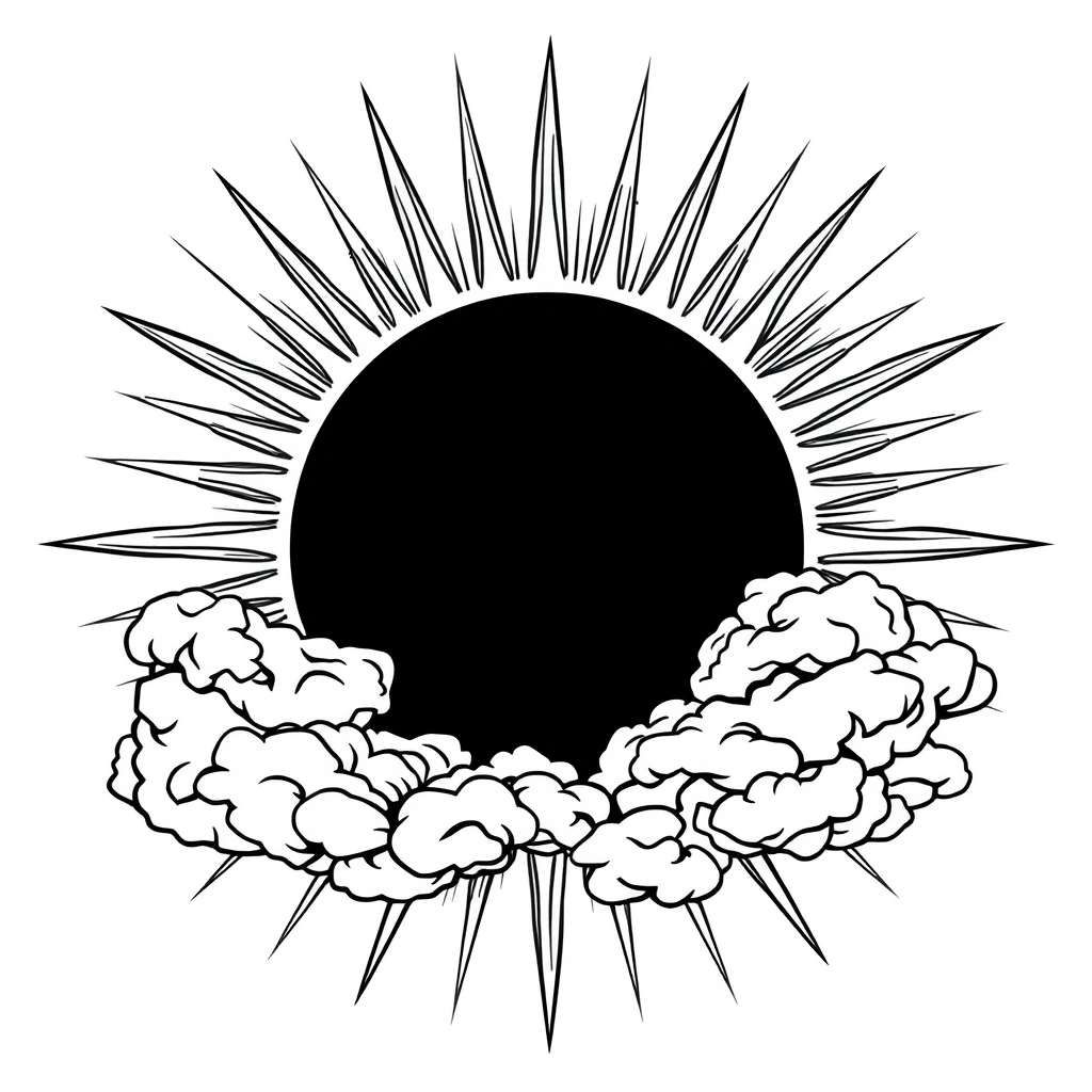 Solar Eclipse coloring page preview