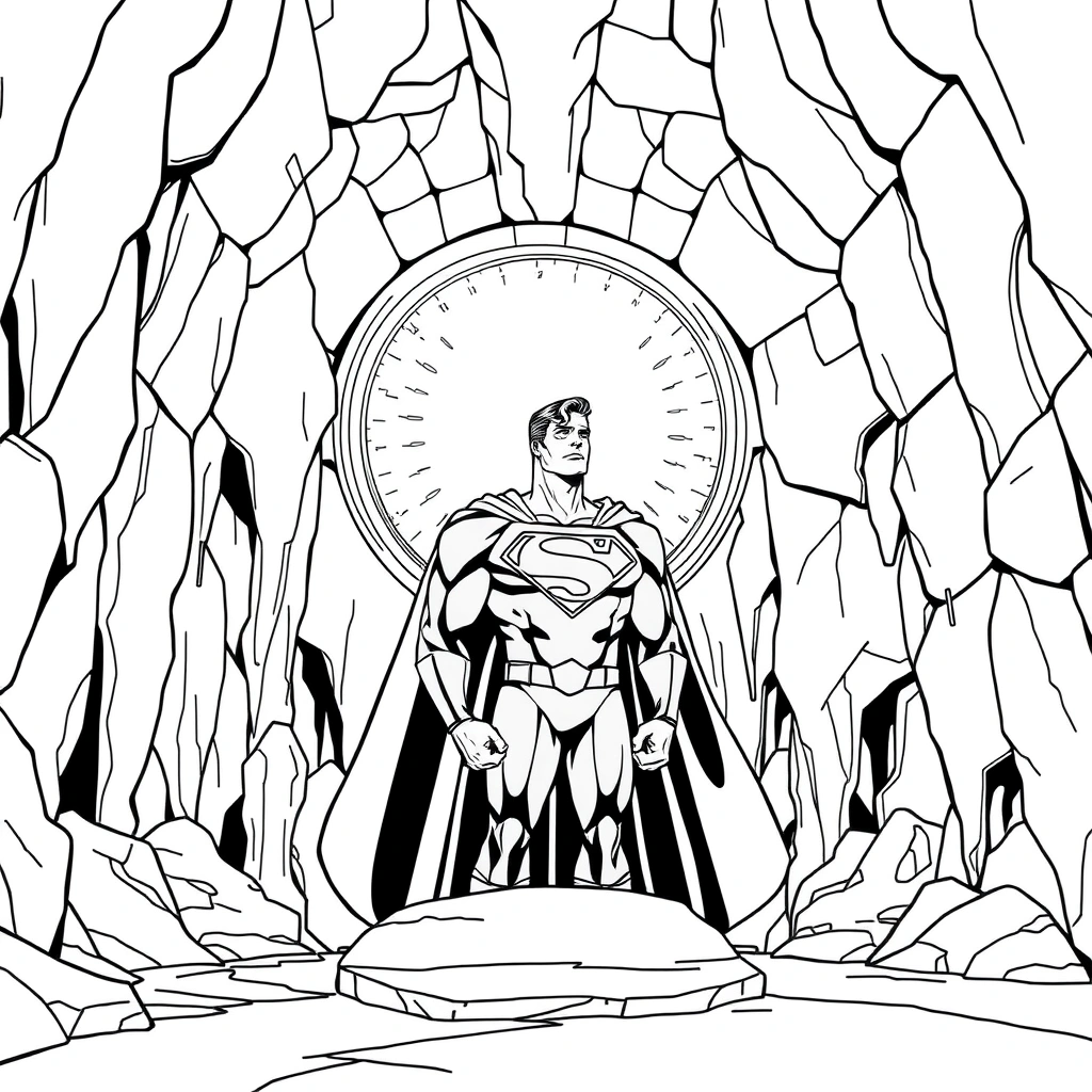 Superman coloring page preview