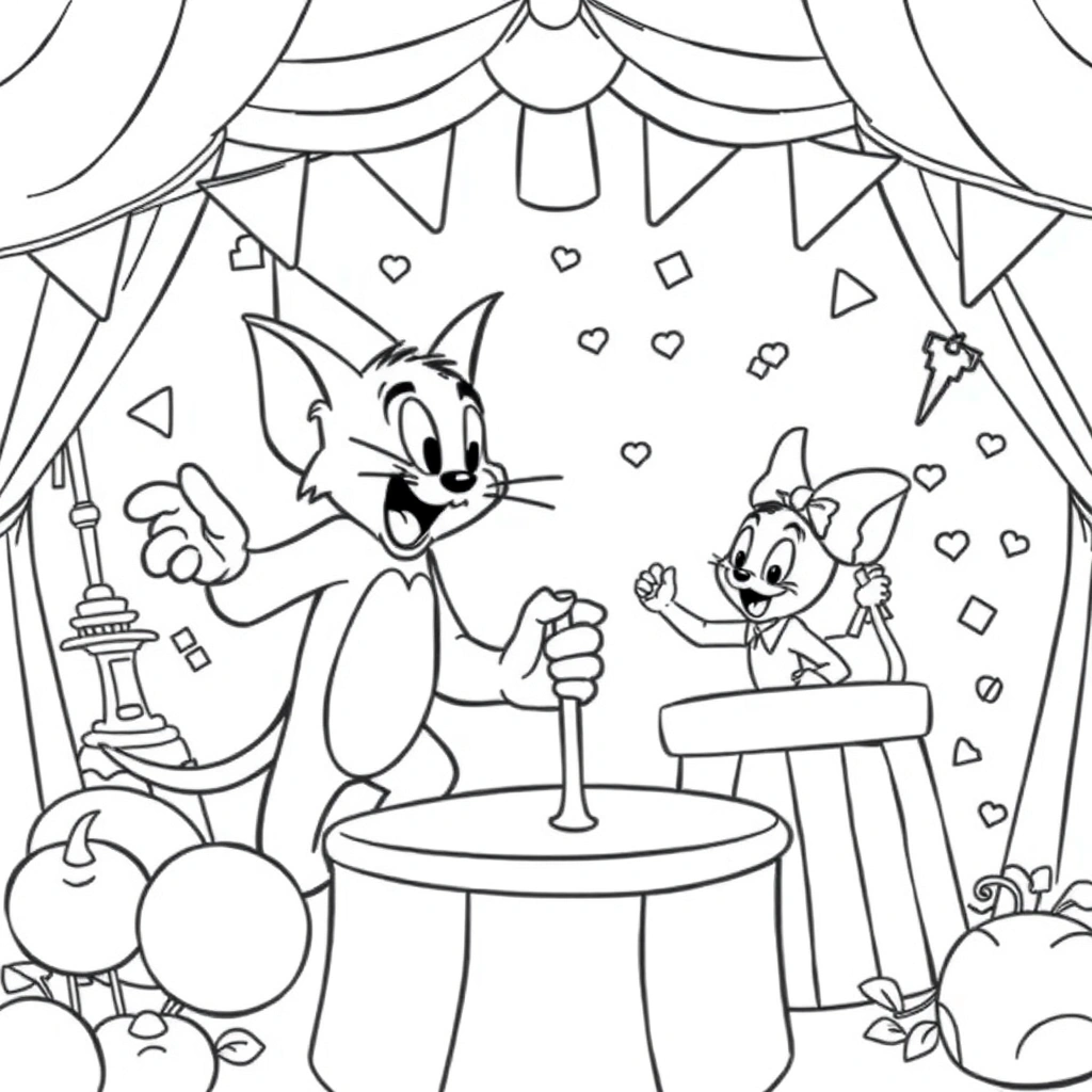 Tom And Jerry coloring page preview