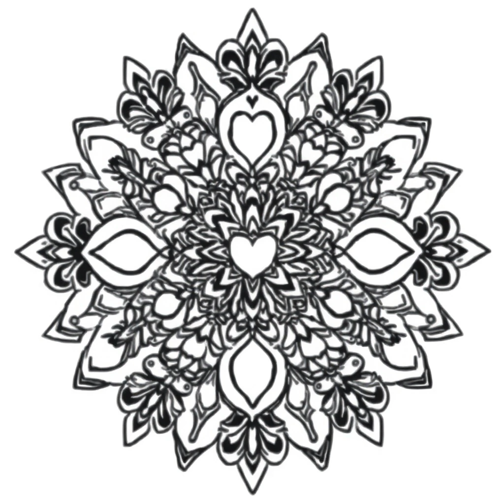 Valentines coloring page preview